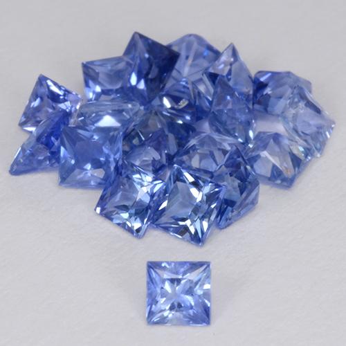 Pedras preciosas de safira azul natural de 2,36 ct, quadrado, VVS-VS
