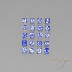 Pedras preciosas de safira azul natural de 1,99 ct, quadrado, VVS-VS