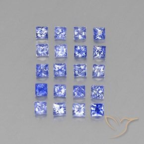 Pedras preciosas de safira azul natural de 1,99 ct, quadrado, VVS-VS