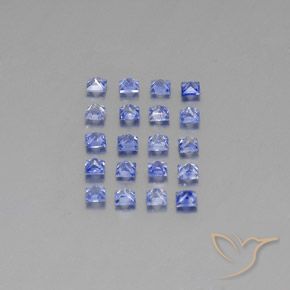 Pedras preciosas de safira azul natural de 1,99 ct, quadrado, VVS-VS