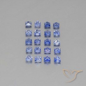 Pedras preciosas de safira azul natural de 1,58 ct, quadrado, VVS-VS