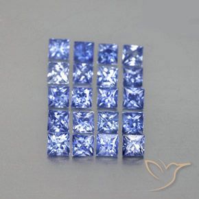 Pedras preciosas de Safira Pastel Azul natural de 3.38 ct, Quadrado, VVS-VS