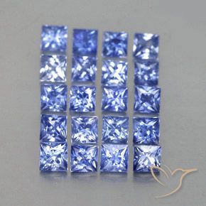 Pedras preciosas de Safira Pastel Azul natural de 3.38 ct, Quadrado, VVS-VS