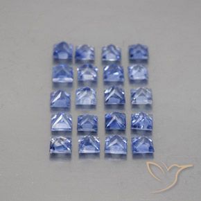 Pedras preciosas de Safira Pastel Azul natural de 3.38 ct, Quadrado, VVS-VS