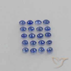 Pedras preciosas de safira azul natural de 3,05 ct, transparente, transparente/translúcido