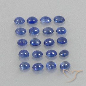 Pedras preciosas de safira azul natural de 3,05 ct, transparente, transparente/translúcido