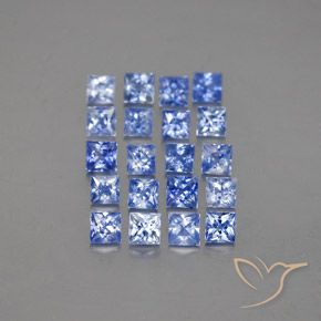 Pedras preciosas de Safira Azul escuro médio natural de 2.34 ct, Quadrado, VVS-VS