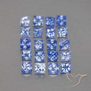 Pedras preciosas de Safira Azul escuro médio natural de 2.34 ct, Quadrado, VVS-VS