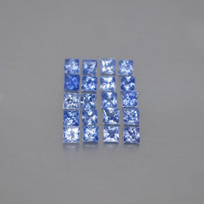Pedras preciosas de safira azul natural de  ct, quadrado, VVS-VS