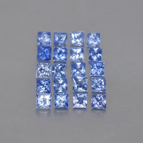 Pedras preciosas de safira azul natural de  ct, quadrado, VVS-VS