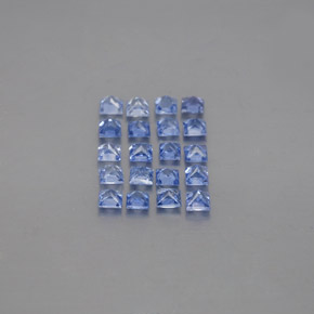 Pedras preciosas de safira azul natural de  ct, quadrado, VVS-VS