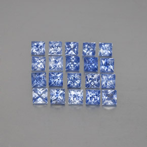 Pedras preciosas de safira azul natural de 1,60 ct, quadrado, VVS-VS