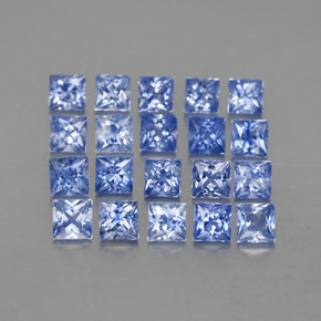 Pedras preciosas de safira azul natural de 1,60 ct, quadrado, VVS-VS