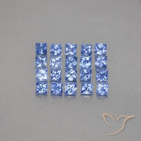 Pedras preciosas de safira azul natural de 2,49 ct, quadrado, VVS-VS