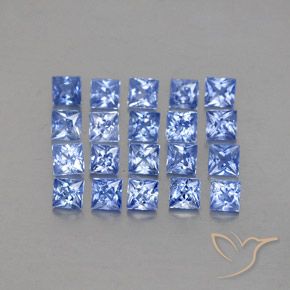Pedras preciosas de safira azul natural de 2,49 ct, quadrado, VVS-VS