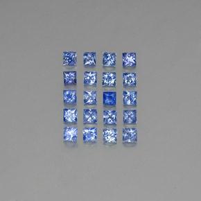 Pedras preciosas de safira azul natural de 3,67 ct, quadrado, VVS-VS