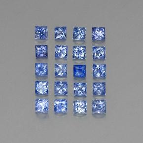 Pedras preciosas de safira azul natural de 3,67 ct, quadrado, VVS-VS