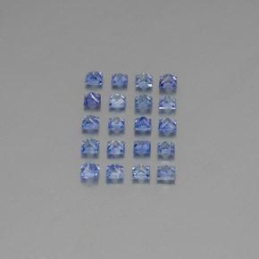 Pedras preciosas de safira azul natural de 3,67 ct, quadrado, VVS-VS