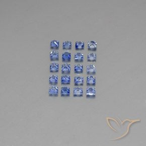 Pedras preciosas de safira azul natural de 1,53 ct, quadrado, VVS-VS