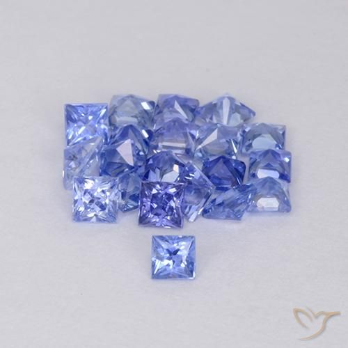 1.51ctw Natural Roxo Elétrico Azul Safira, Quadrado, VVS-VS