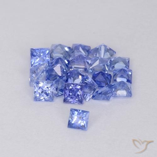 Pedras preciosas de Safira Roxo Elétrico Azul natural de 1.51 ct, Quadrado, VVS-VS