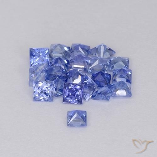 Pedras preciosas de Safira Roxo Elétrico Azul natural de 1.51 ct, Quadrado, VVS-VS