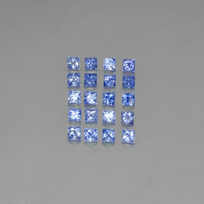 Pedras preciosas de safira azul natural de  ct, quadrado, VVS-VS
