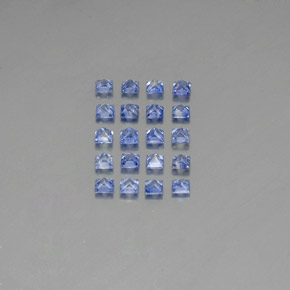 Pedras preciosas de safira azul natural de  ct, quadrado, VVS-VS