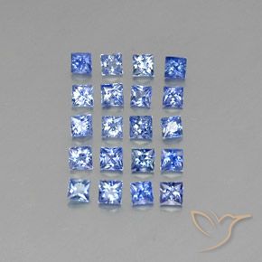 Pedras preciosas de safira azul natural de 1,31 ct, quadrado, VVS-VS