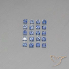 Pedras preciosas de safira azul natural de 1,31 ct, quadrado, VVS-VS