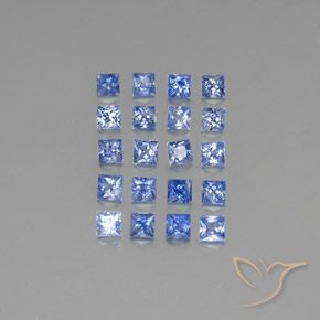 3.70ctw Natural Azul escuro médio Safira, Quadrado, VVS-VS