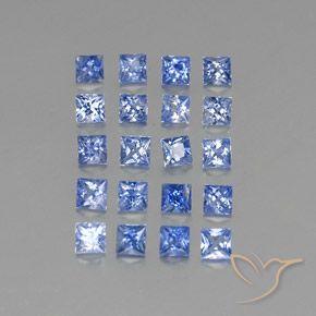 Pedras preciosas de Safira Azul escuro médio natural de 3.70 ct, Quadrado, VVS-VS