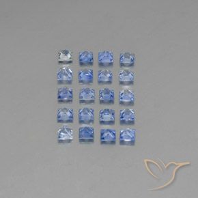Pedras preciosas de Safira Azul escuro médio natural de 3.70 ct, Quadrado, VVS-VS