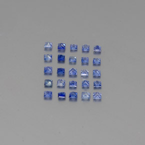 Pedras preciosas de safira azul natural de  ct, quadrado, VVS-VS