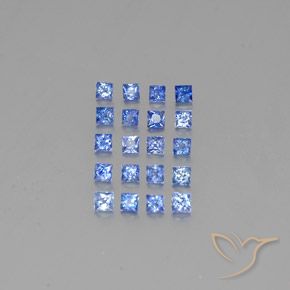 Pedras preciosas de Safira Pastel Azul natural de 1.64 ct, Quadrado, VVS-VS