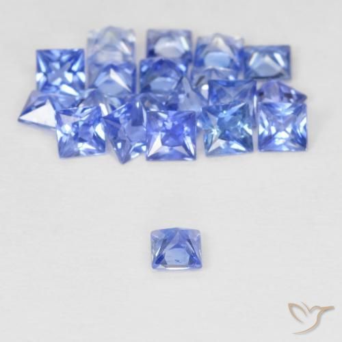 Pedras preciosas de safira azul natural de 1,62 ct, quadrado, VVS-VS