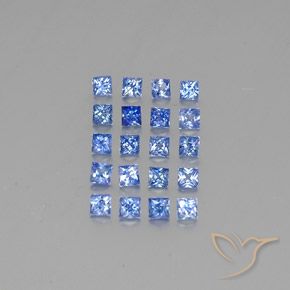 Pedras preciosas de safira azul natural de 2,57 ct, quadrado, VVS-VS