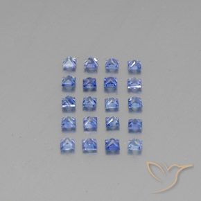 Pedras preciosas de safira azul natural de 2,57 ct, quadrado, VVS-VS