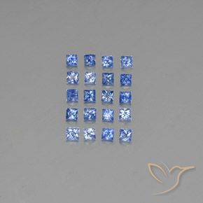 2.77ctw Natural Azul escuro médio Safira, Quadrado, VVS-VS