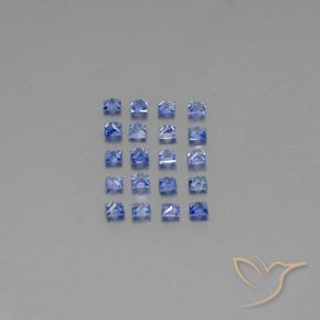 Pedras preciosas de safira azul natural de 1,65 ct, quadrado, VVS-VS