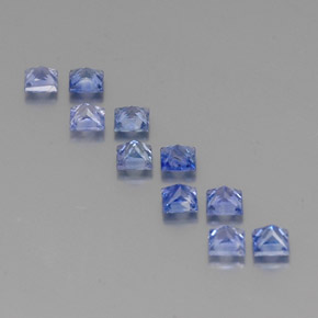 Pedras preciosas de safira azul natural de 2,24 ct, quadrado, VVS-VS