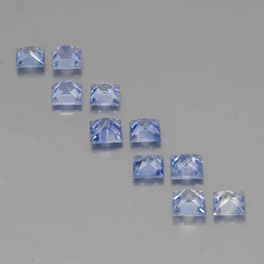 Pedras preciosas de safira azul natural de  ct, quadrado, VVS-VS