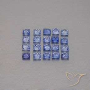 Pedras preciosas de safira azul natural de 2,13 ct, quadrado, VVS-VS