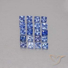 Pedras preciosas de safira azul natural de 2,26 ct, quadrado, VVS-VS