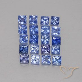 Pedras preciosas de safira azul natural de 2,26 ct, quadrado, VVS-VS