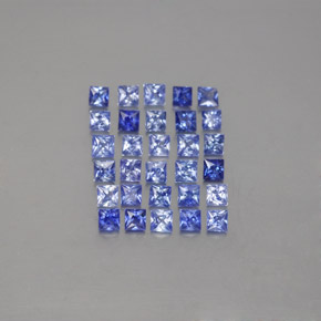 Pedras preciosas de safira azul natural de  ct, quadrado, VVS-VS