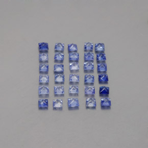 Pedras preciosas de safira azul natural de  ct, quadrado, VVS-VS