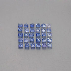 Pedras preciosas de safira azul natural de  ct, quadrado, VVS-VS