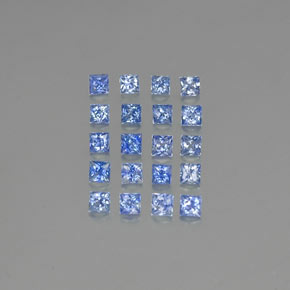 Pedras preciosas de safira azul natural de 2,31 ct, quadrado, VVS-VS
