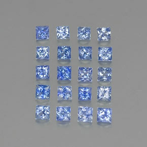 Pedras preciosas de safira azul natural de 2,31 ct, quadrado, VVS-VS